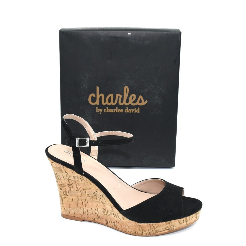NWT Charles Davis Lambert Black Sandal 12